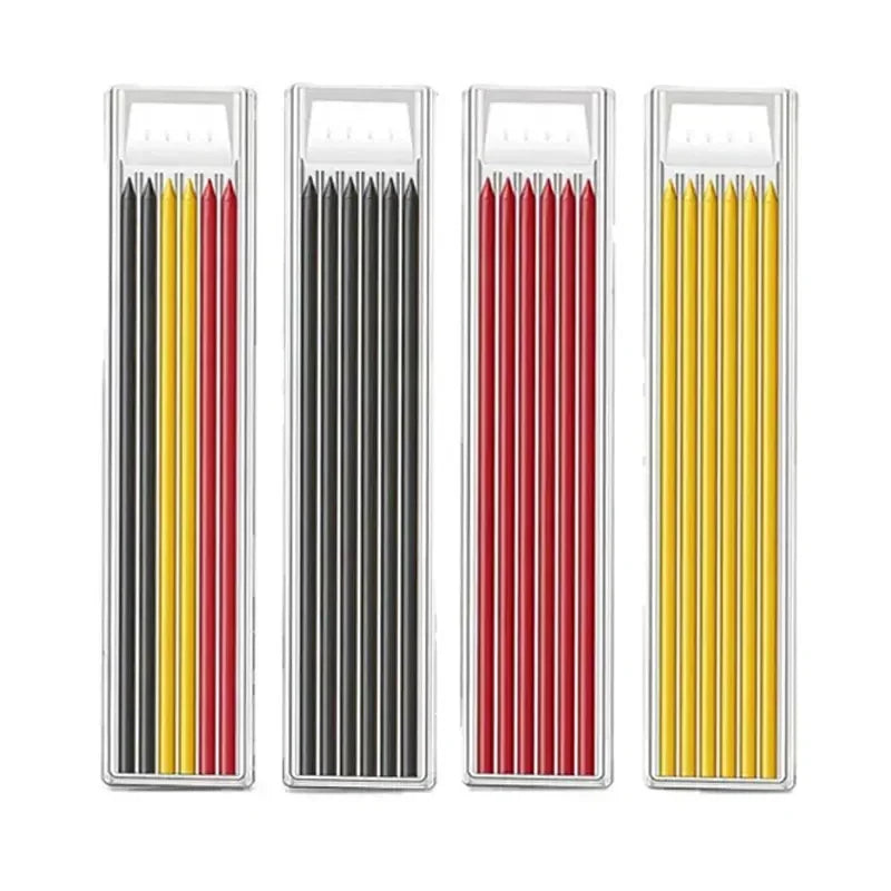 2.8mm Solid Carpenter Mechanical Pencil with Sharpener for Woodworking Construction Long Head Carpenter Pencil Stationery Supply