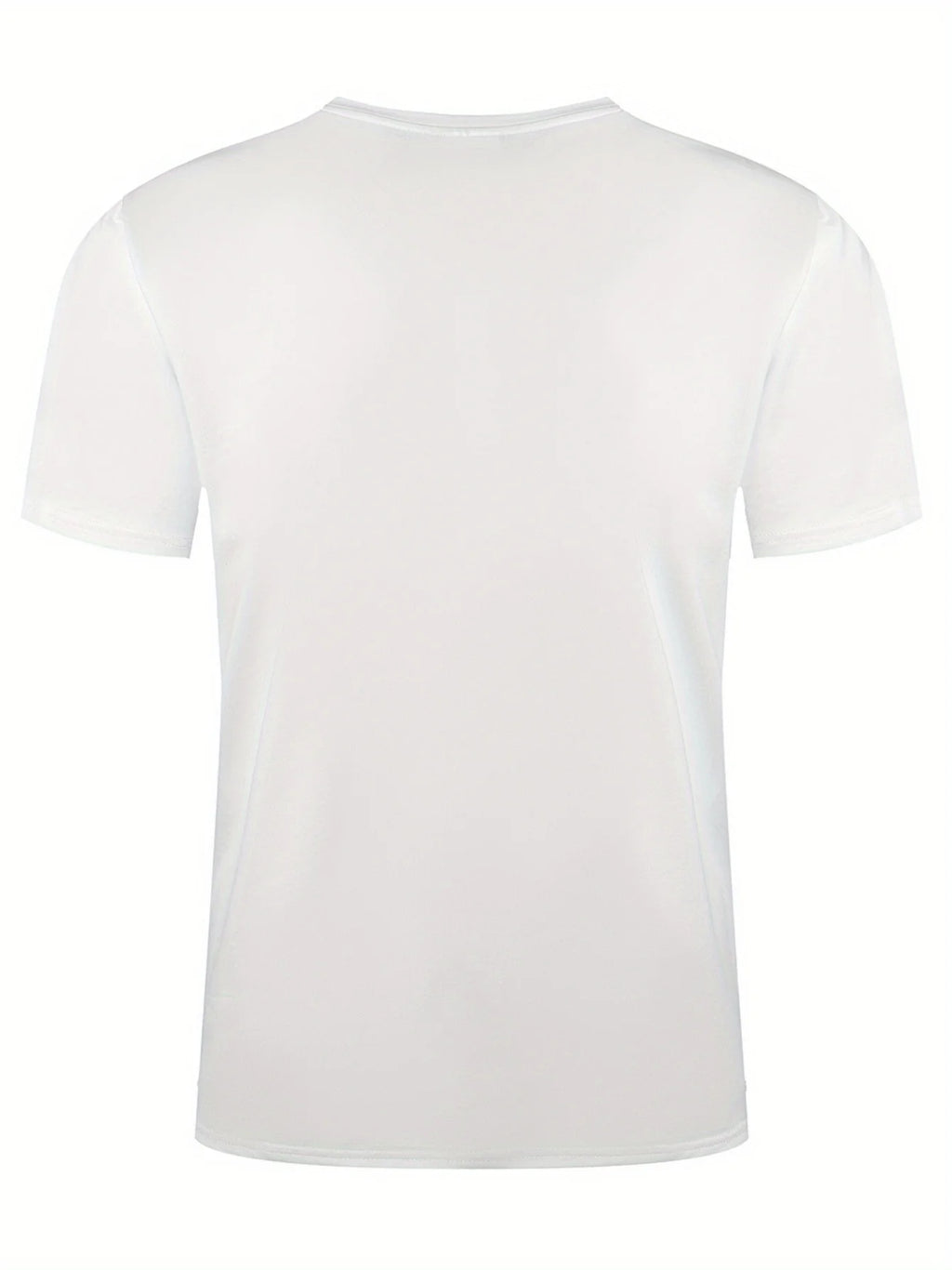 Summer men's 100% pure cotton sports casual loose skeleton rabbit pattern printed comfortable round neck short sleeved T-shirt