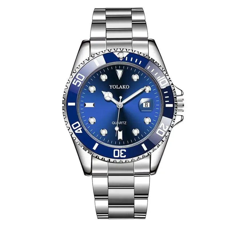 2022 Luxury Classic Men Watches Men Fashion Military Sport Watches YOLAKO Stainless Steel Date Analog Quartz Watch Reloj Hombre