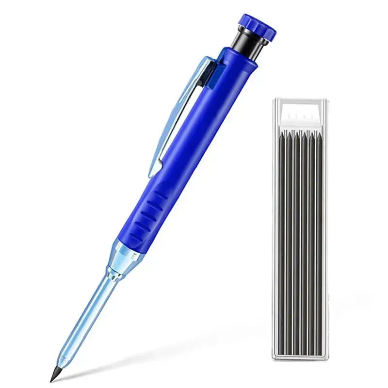 2.8mm Solid Carpenter Mechanical Pencil with Sharpener for Woodworking Construction Long Head Carpenter Pencil Stationery Supply