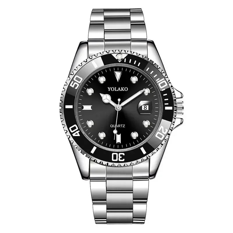 2022 Luxury Classic Men Watches Men Fashion Military Sport Watches YOLAKO Stainless Steel Date Analog Quartz Watch Reloj Hombre