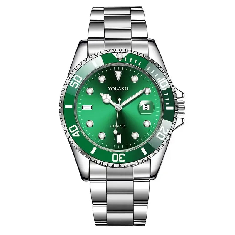 2022 Luxury Classic Men Watches Men Fashion Military Sport Watches YOLAKO Stainless Steel Date Analog Quartz Watch Reloj Hombre